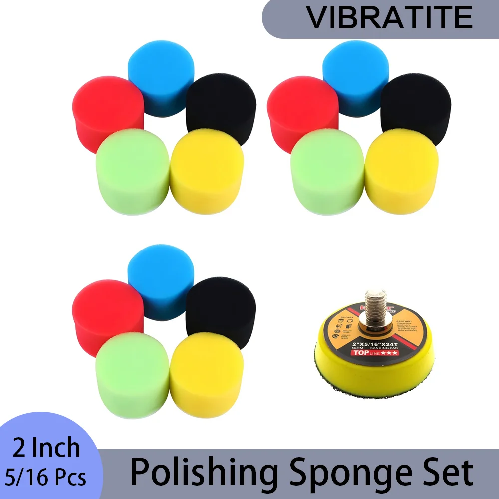 Polish Pad Set Buffer - 5/16 Pcs 2 Inch Polishing Sponge