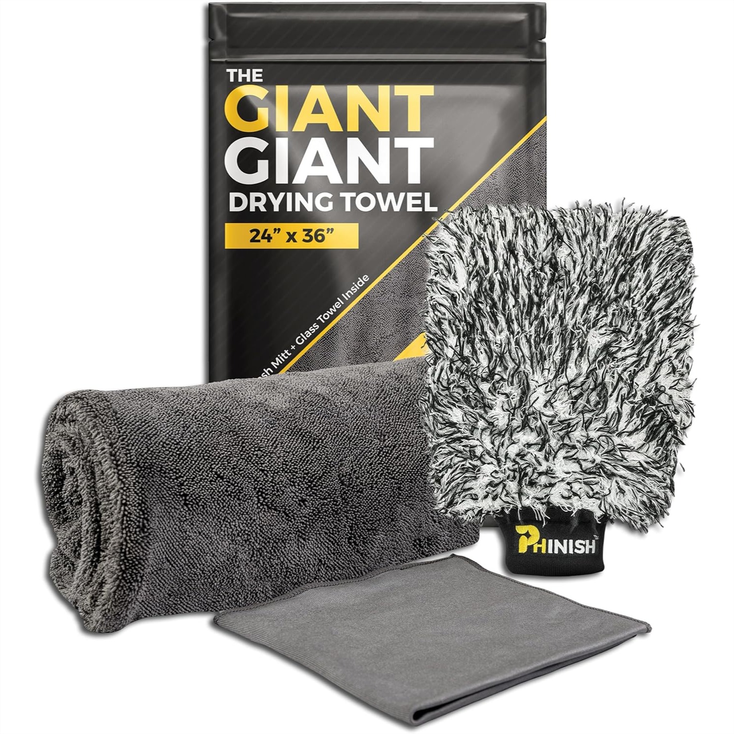Microfiber Towel Detailing - 24x36 Car Drying Towel 1200 GSM
