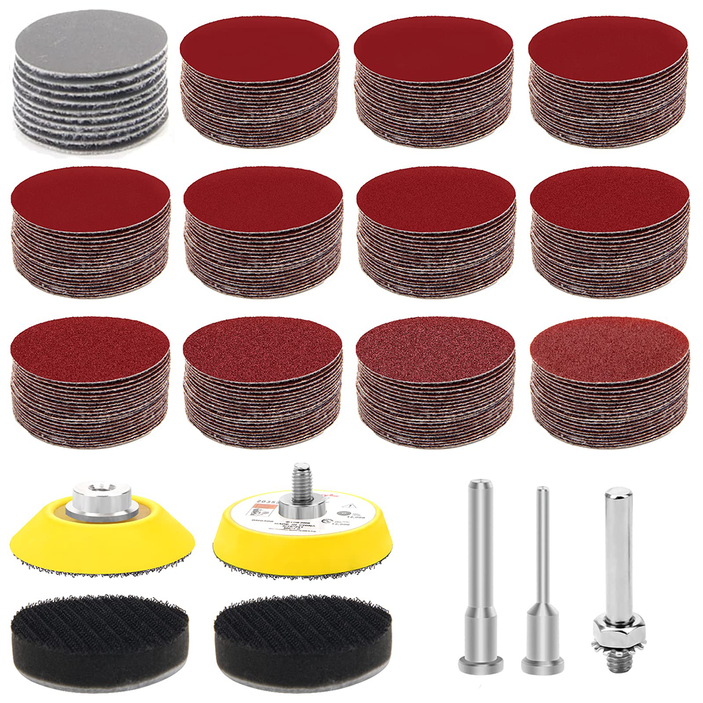 Polish Pad Set Buffer - 2 Inch Red Sandpaper Set 247