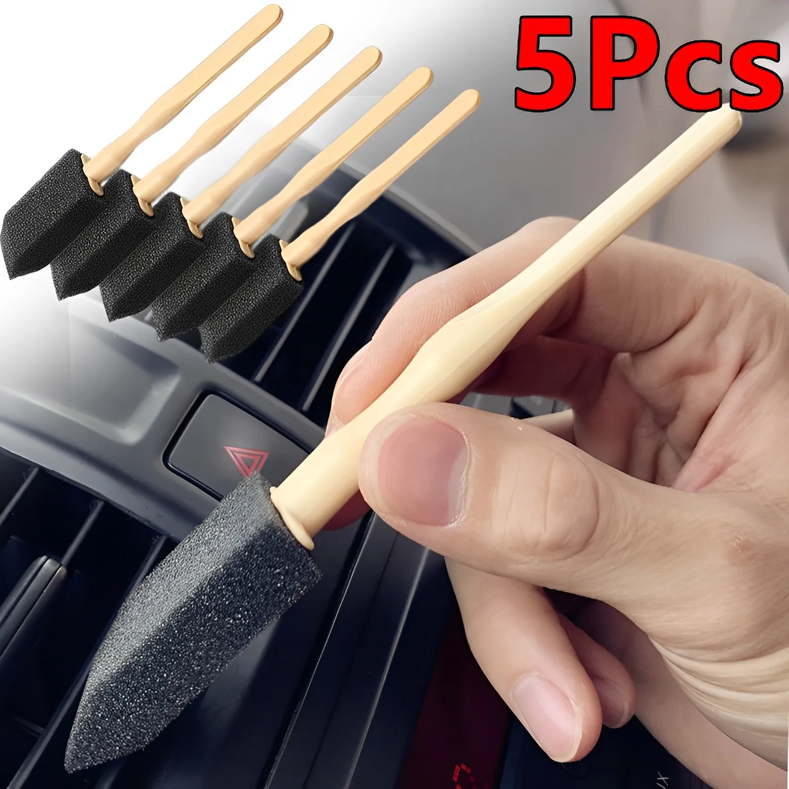 Dirt Brush Interior - 5Pcs Car Air Outlet Sponge Brushes