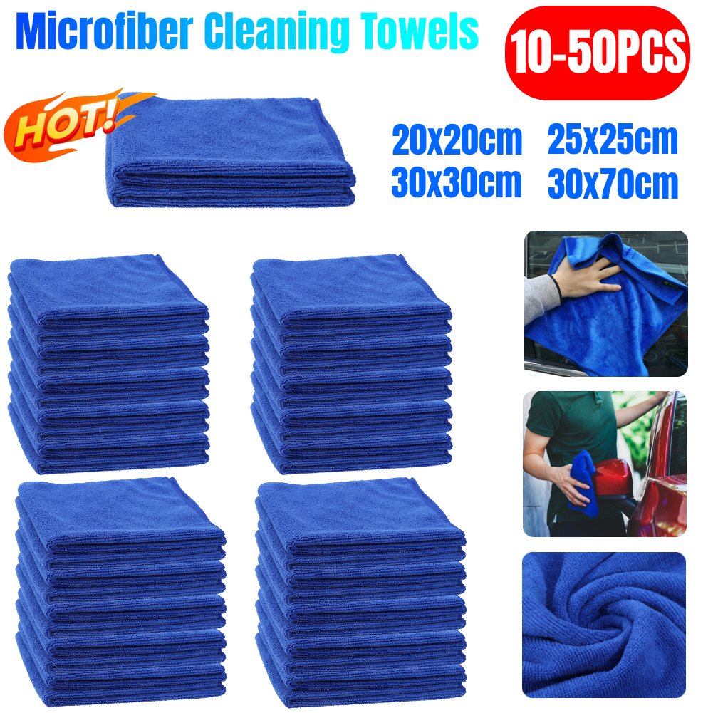 Microfiber Towel Detailing - 10-50PCS Microfiber Cleaning Towels Soft Car