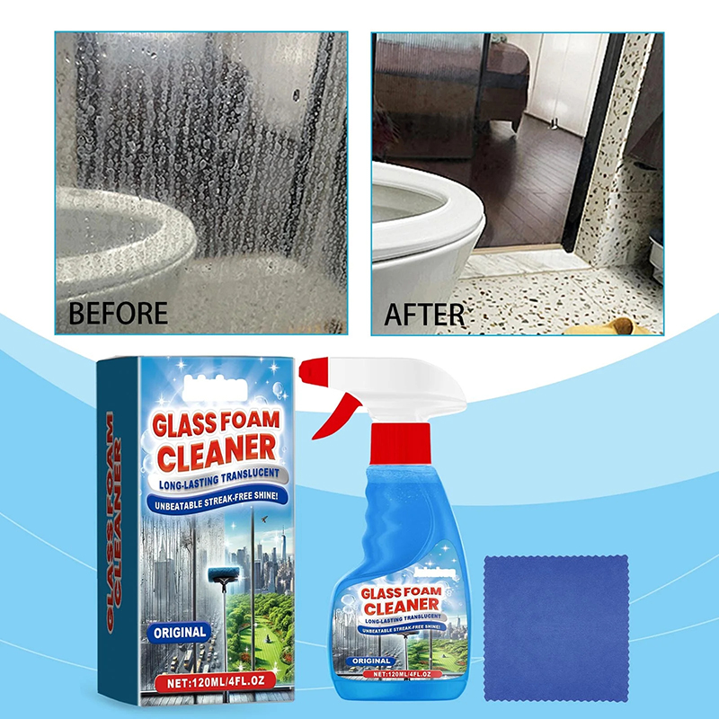Glass Cleaner Streak - Foaming Glass Cleaner Spray Streak-Free Mild
