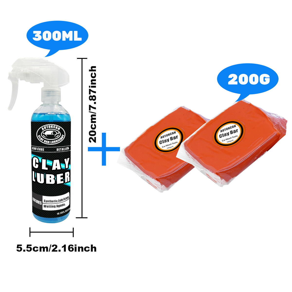 Clay Bar Lubricant - 200G Car Clay Bar And 300ml