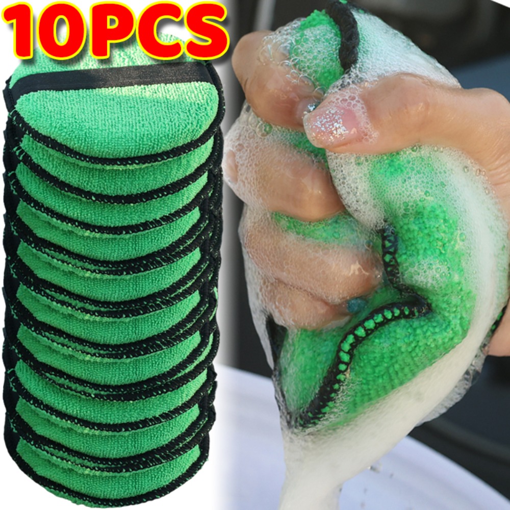 Wax Applicator Pad - 10/5PCS Microfiber Wax Applicator Pads Car