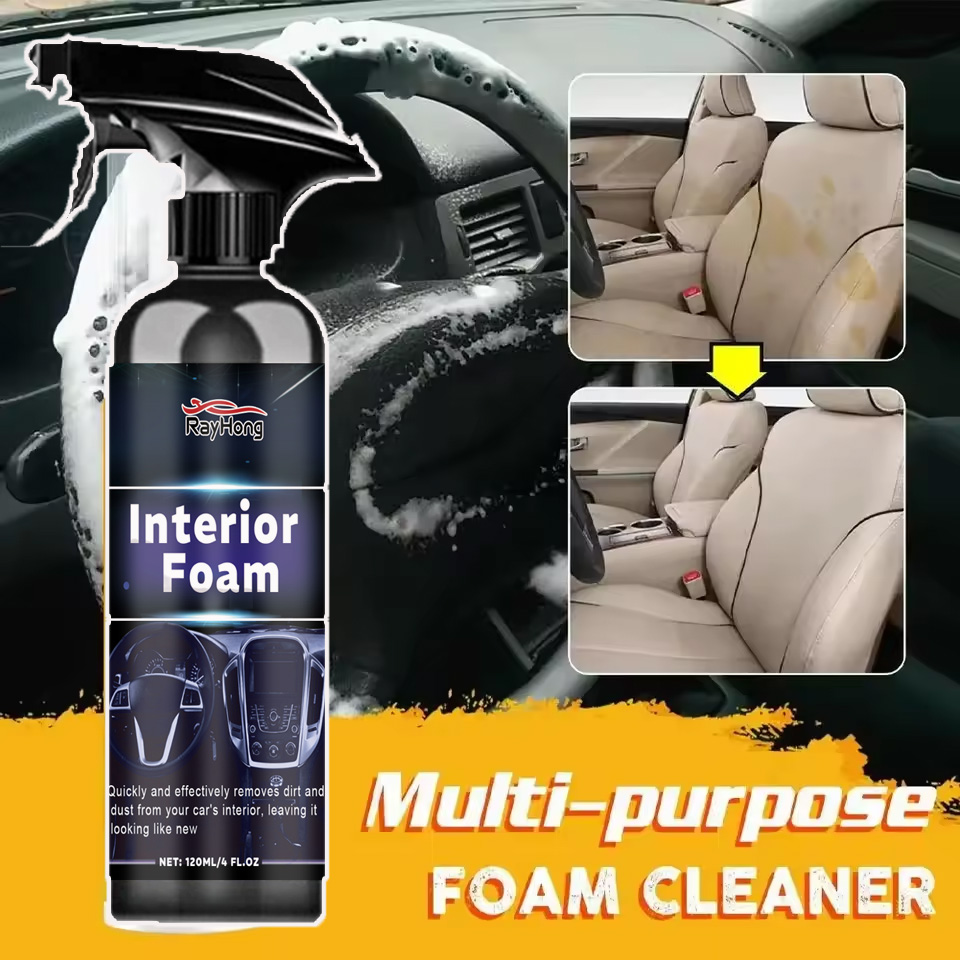 Seat Cleaner Fabric - Multi-purpose Car Interior Foam Cleaner Leather