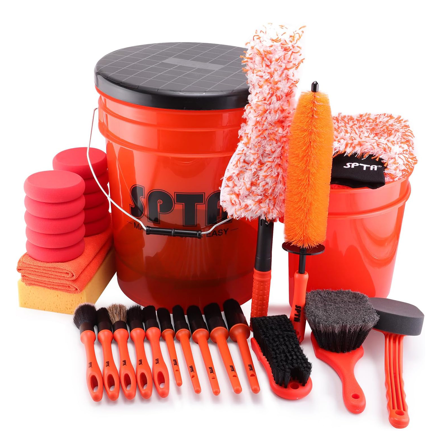 Interior Detailing Kit - SPTA 33Pcs Car Wash 20L Bucket