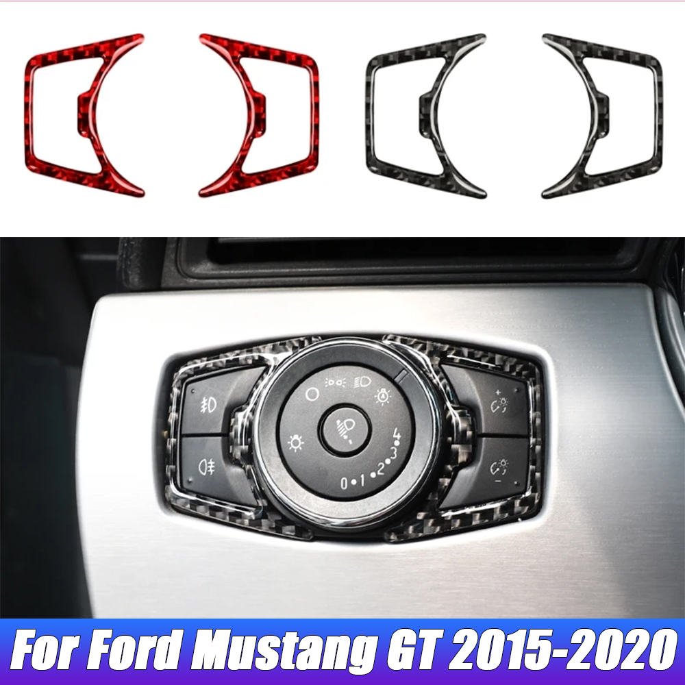 Interior Detailing Kit - Carbon Fiber Car Headlight Switch Cover