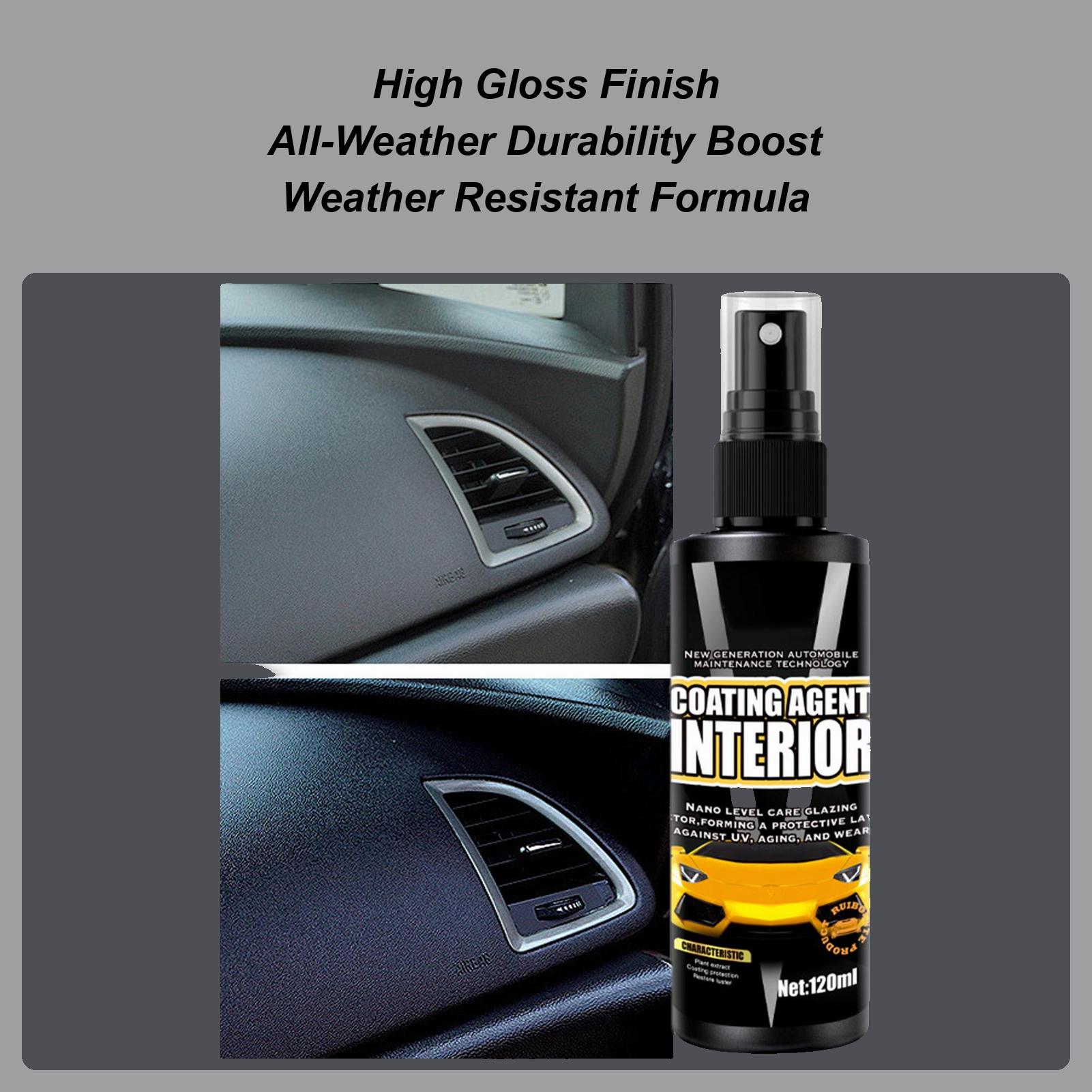 Seat Cleaner Fabric - Interior Detailer Spray 120ml Quick All