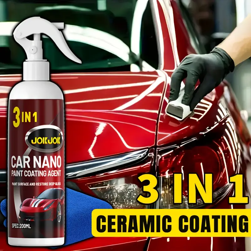 Car Wax Ceramic Coating - 3-in-1 quick acting automotive nano coating