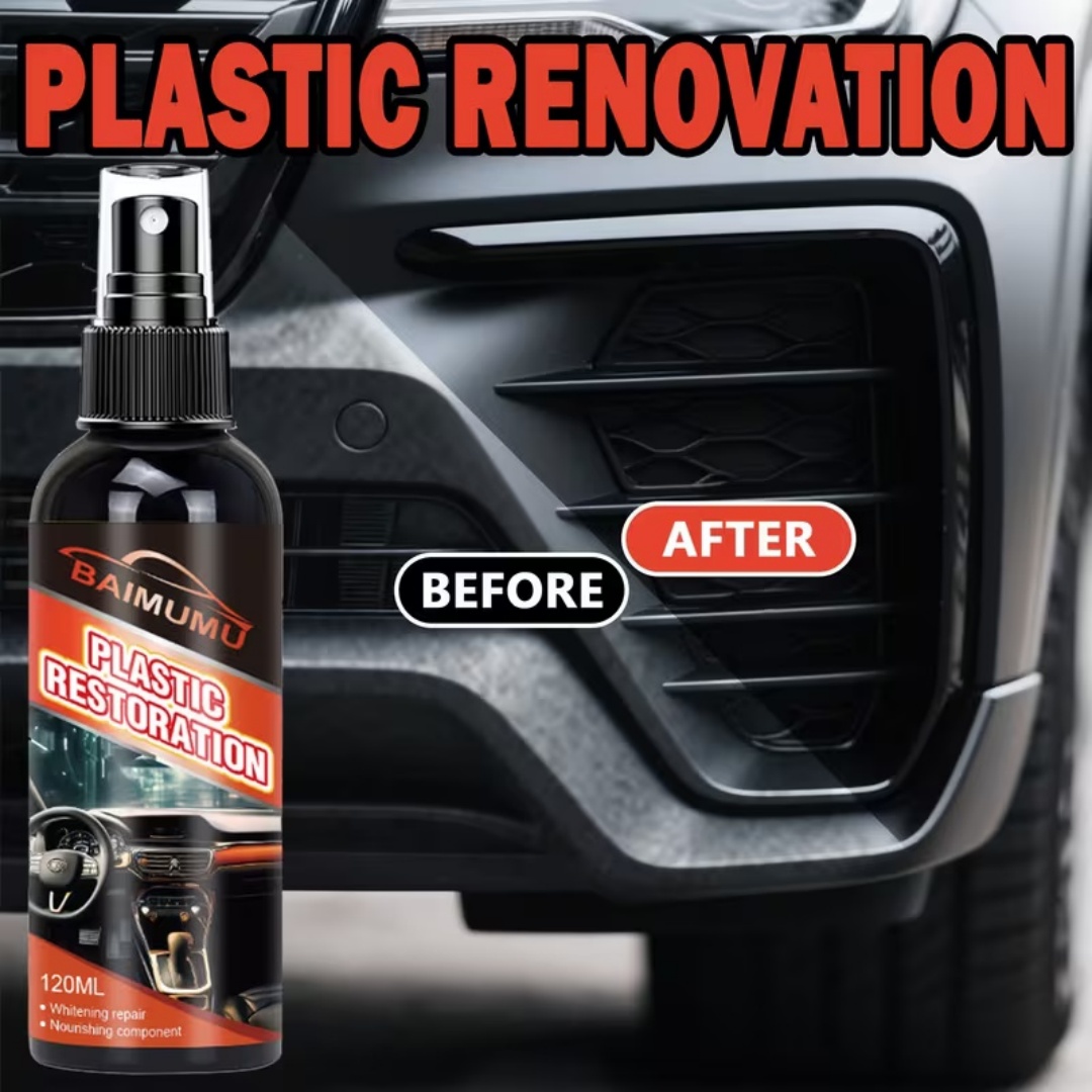 Trim Restorer Plastic - 120ml Car Plastic Restorer Spray, Auto
