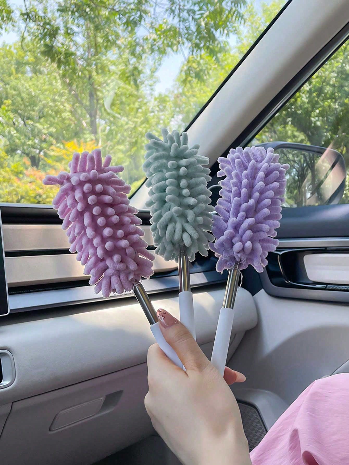Car Cleaning Brush - Expandable Anti-Static Duster Multifunctional Cleaning Brush