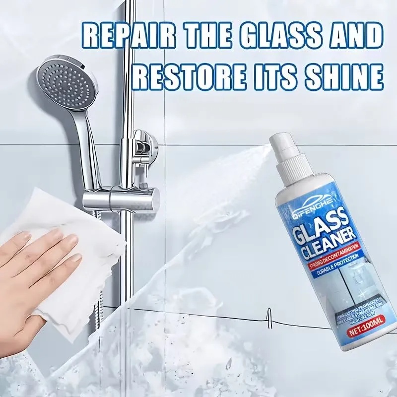 Glass Cleaner Streak - Streak-Free Glass Cleaner by QIFENGHE, Long-Lasting