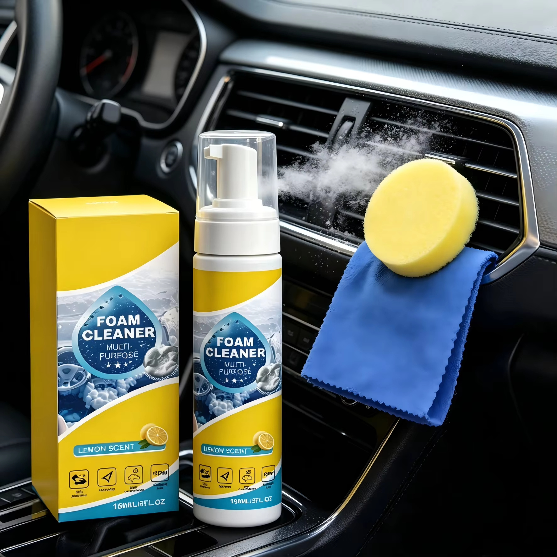 Multi-Purpose Foam Car Interio - Leather Cleaner Interior review and price