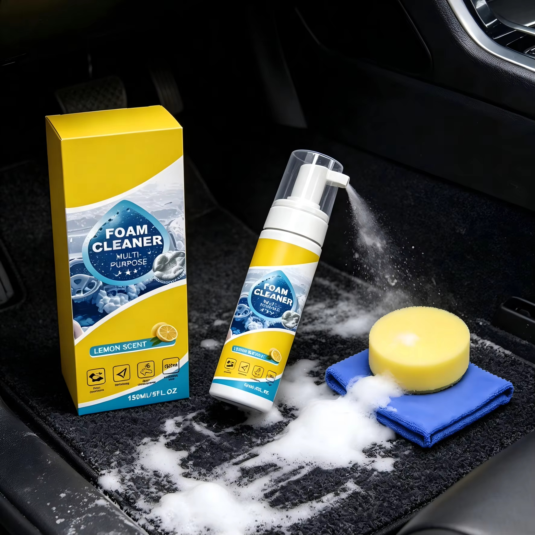 Multi-Purpose Foam Car Interio - Leather Cleaner Interior review and price