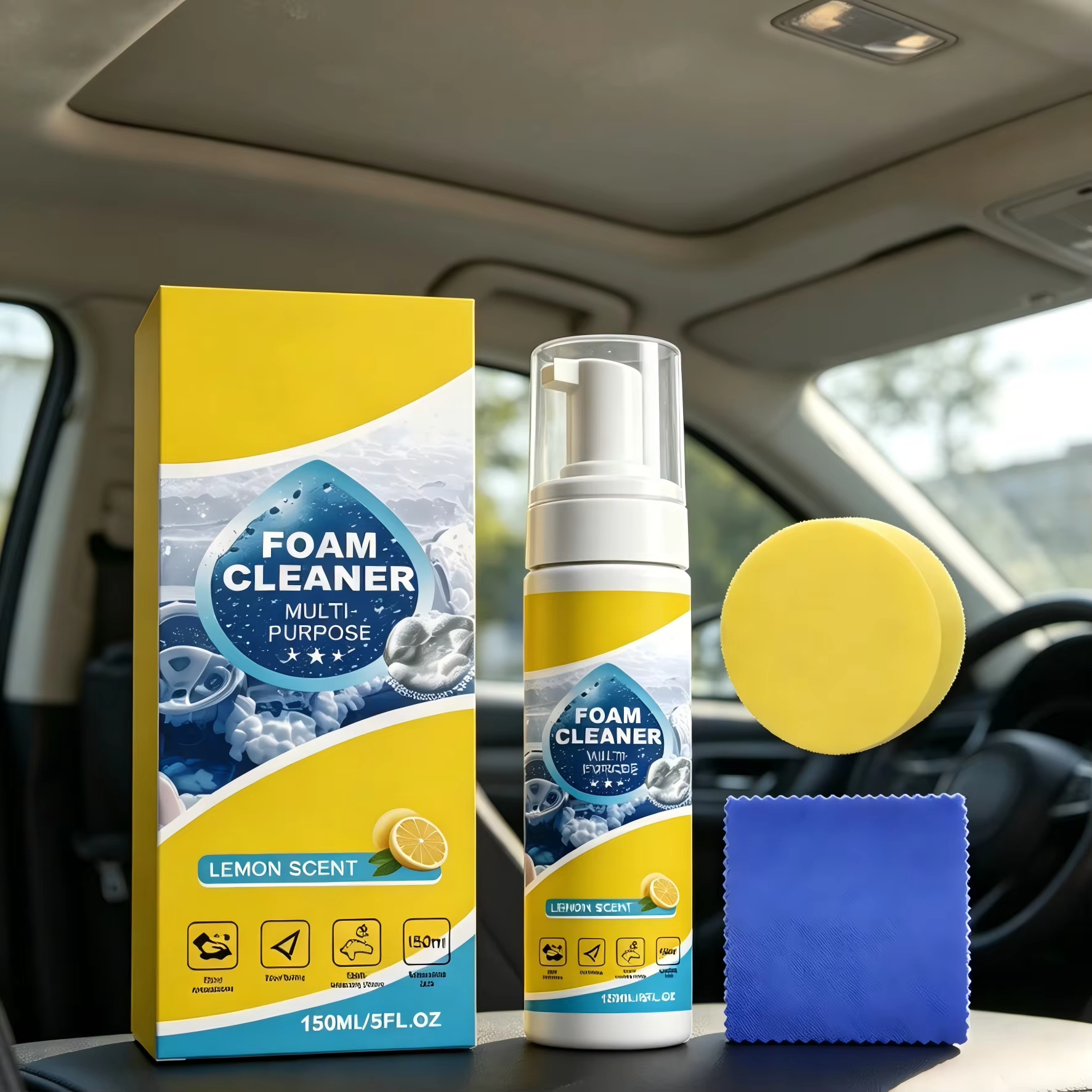 Multi-Purpose Foam Car Interio - Leather Cleaner Interior review and price