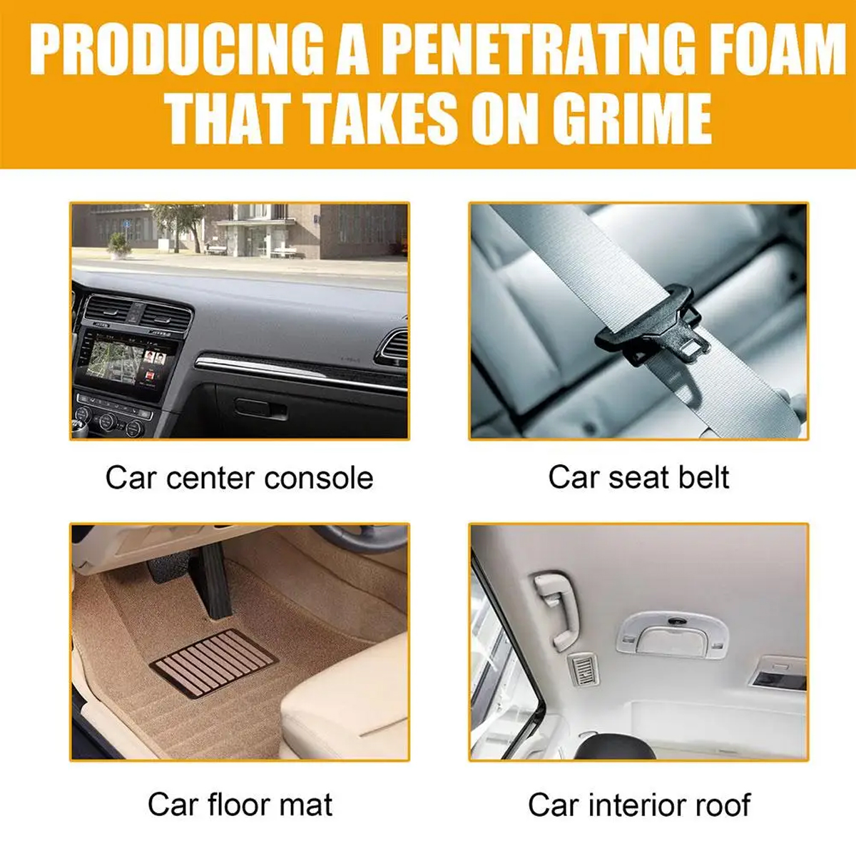 Car Foam Cleaner Neutral PH fo - Seat Cleaner Fabric review and price