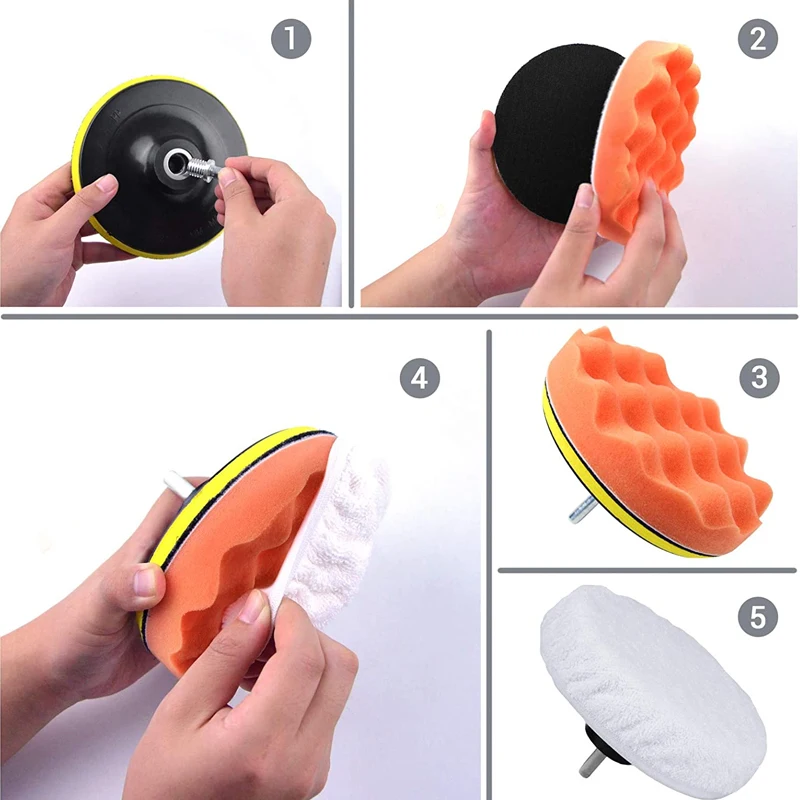 6pcs/8pcs/set Car Polishing Sp - Polish Pad Set Buffer review and price