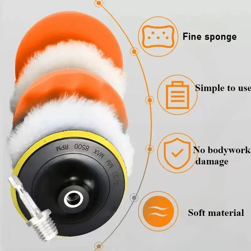 6pcs/8pcs/set Car Polishing Sp - Polish Pad Set Buffer review and price
