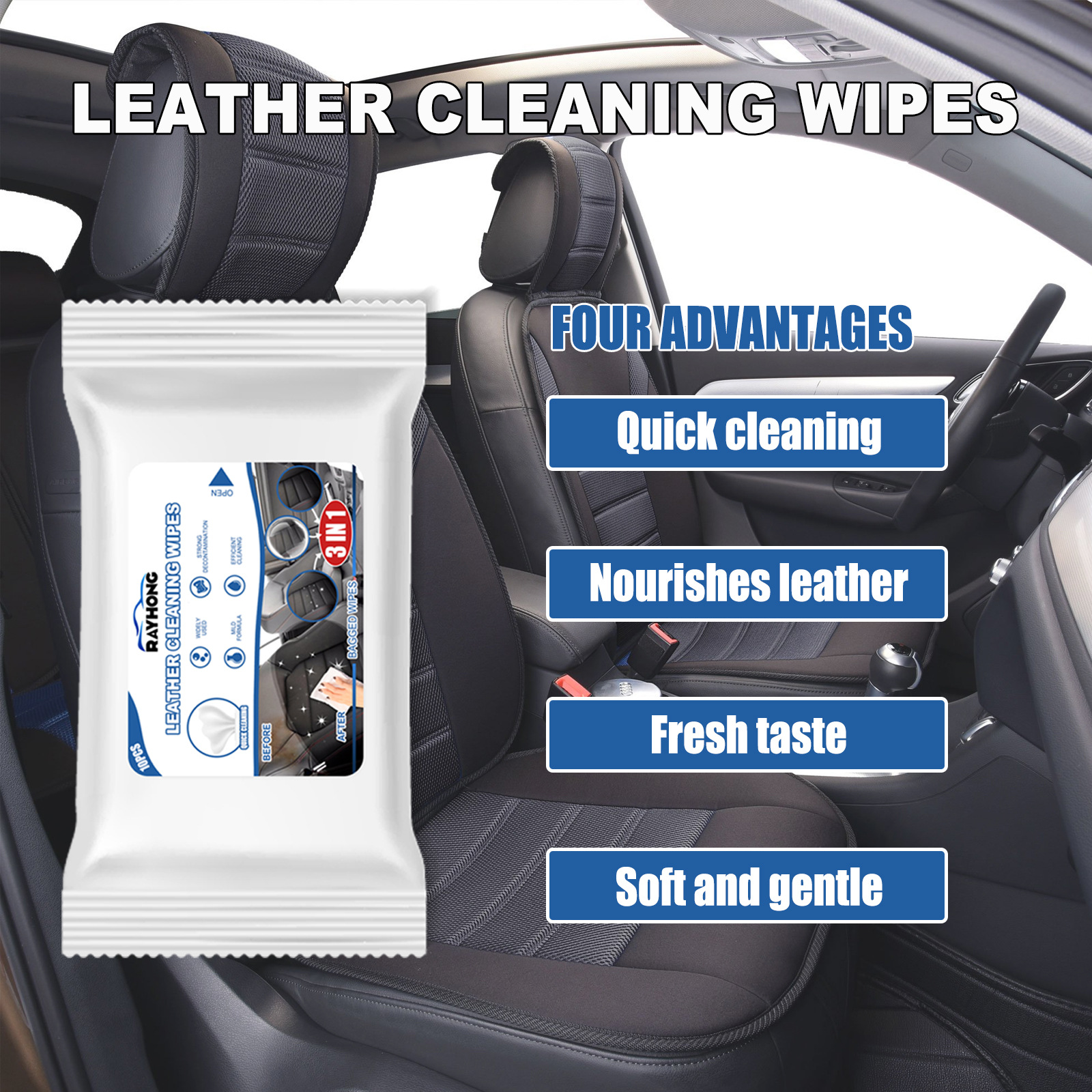 Car Leather Cleaning Wipes, Se - Dirt Brush Interior review and price