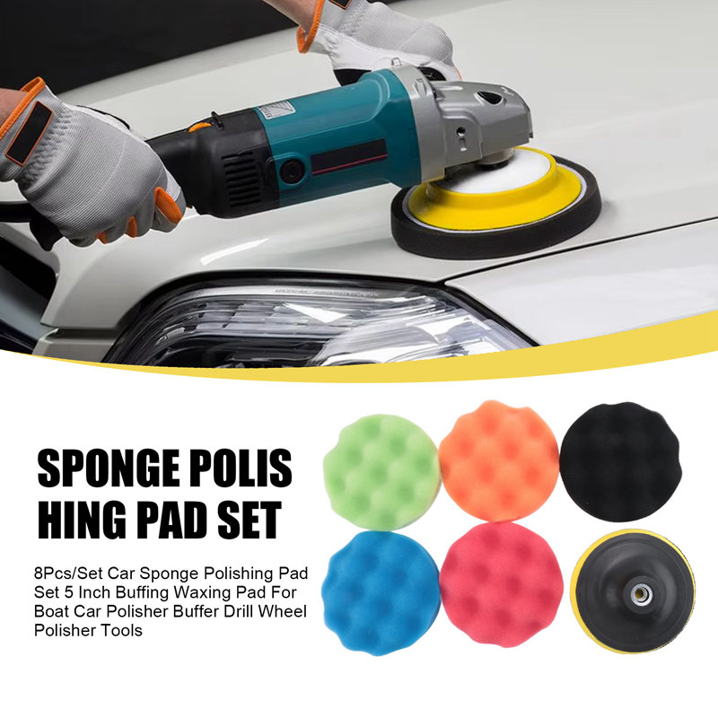 ABJA-8Pcs/Set Car Sponge Polis - Polish Pad Set Buffer review and price