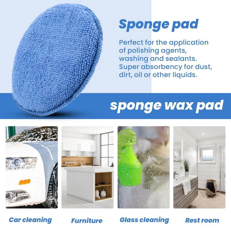 5Inch Microfiber Wax Applicato - Wax Applicator Pad review and price