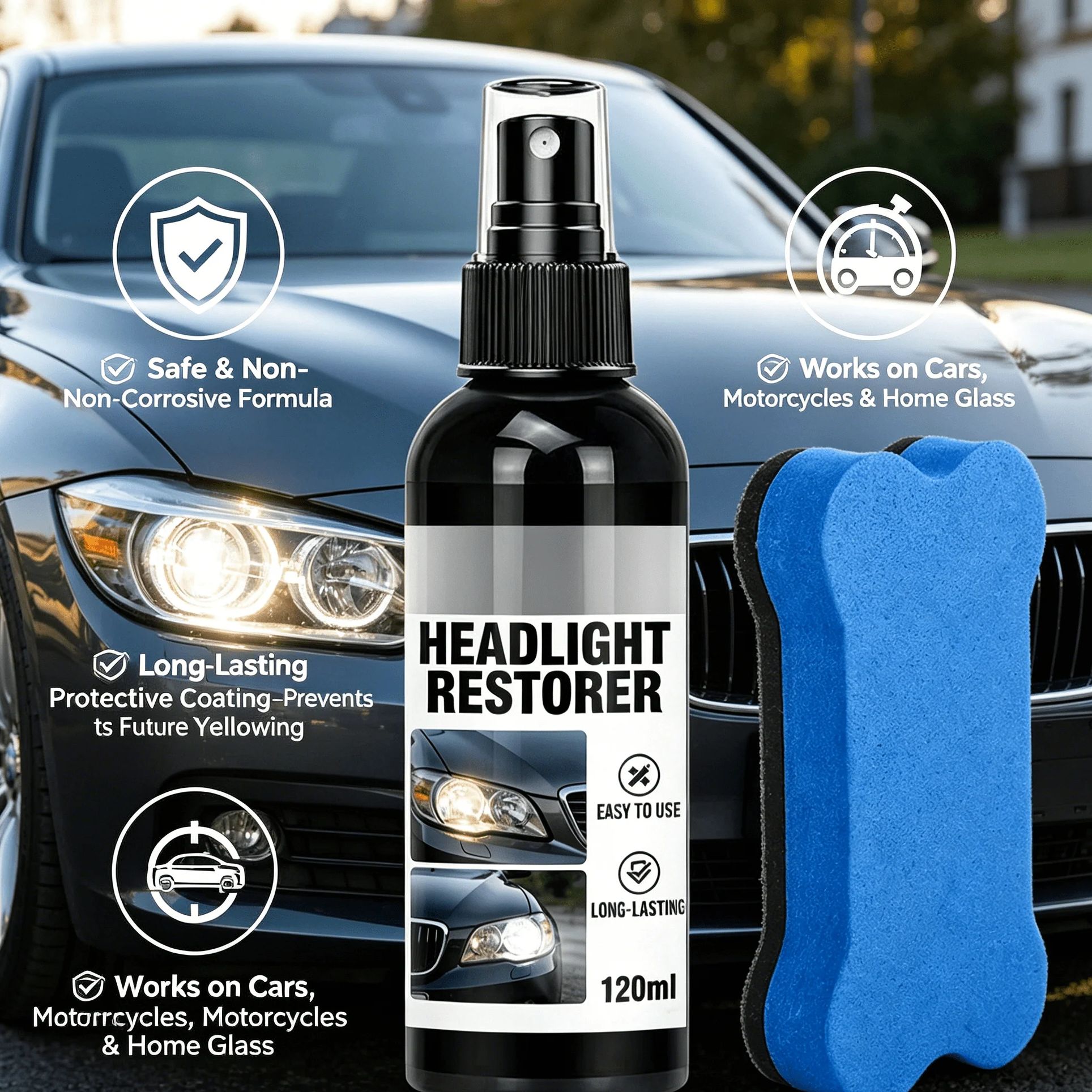 120ml Black Shine Plastic Rest - Trim Restorer Plastic review and price