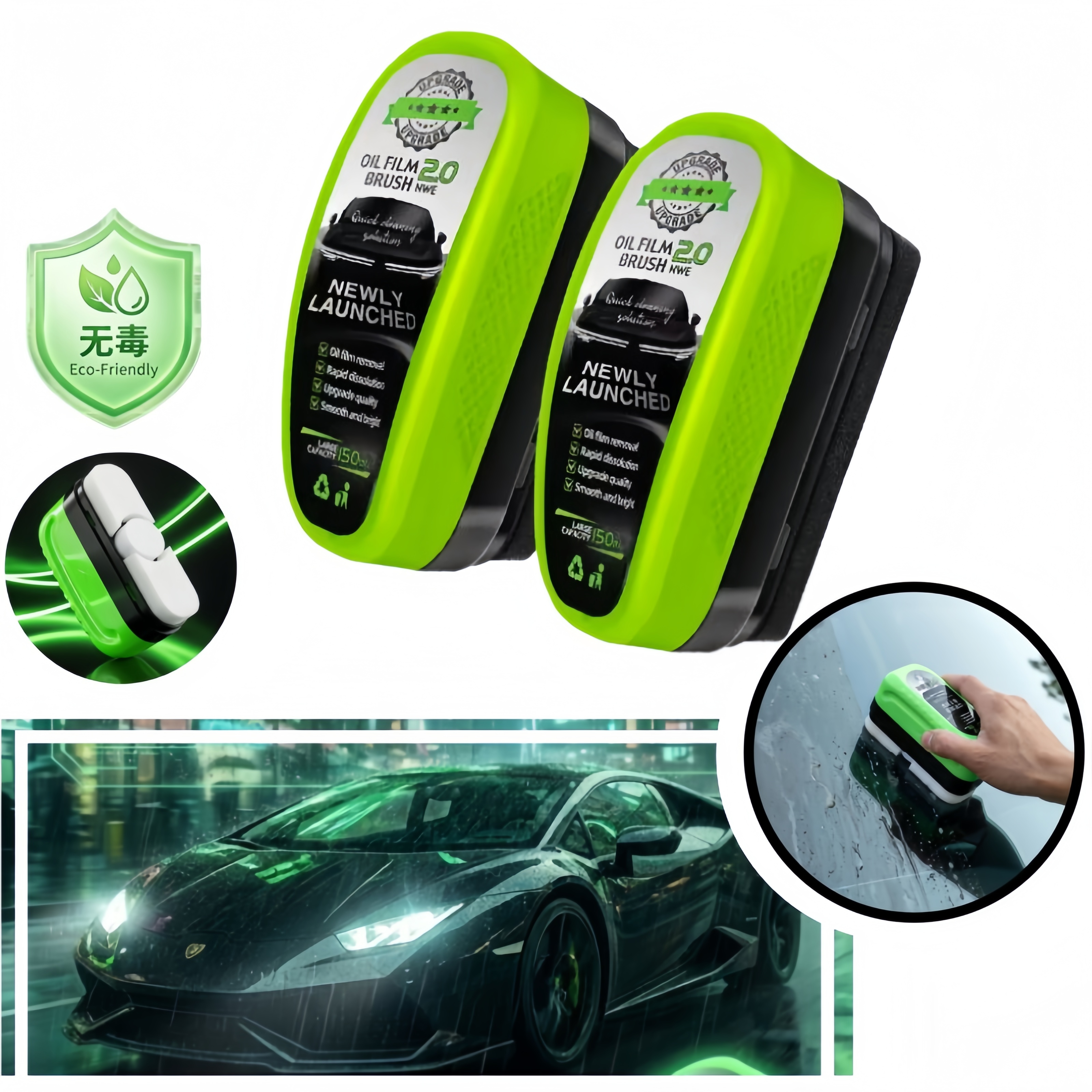 Non Toxic Car Glass Oil Film R - Detailing Brush Set review and price