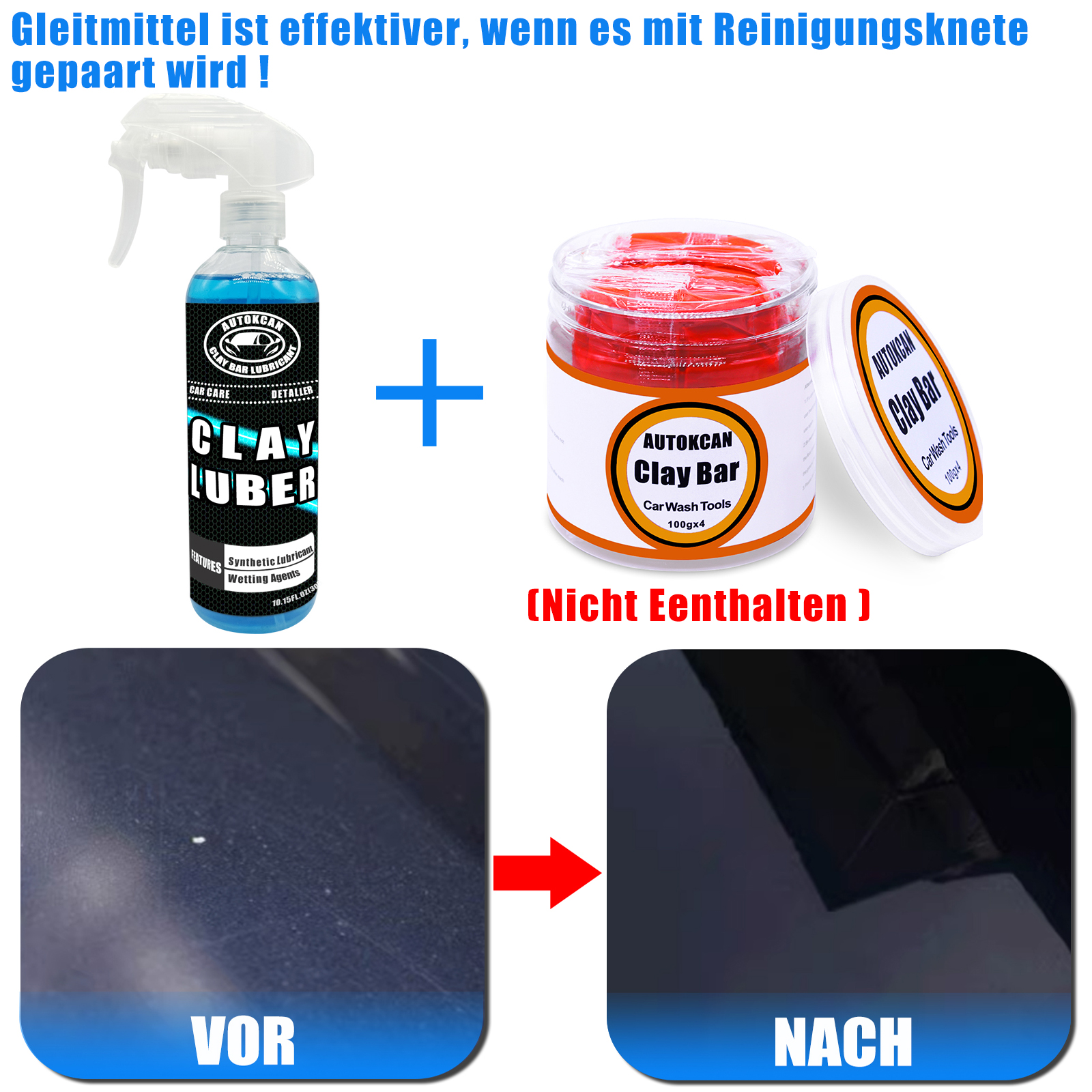 200G Car Clay Bar And 300ml Ma - Clay Bar Lubricant review and price