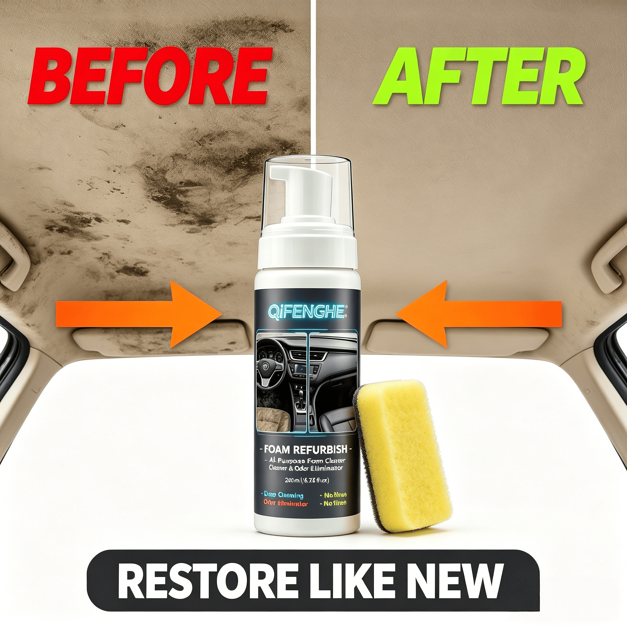 200ML No Rinse Car Foam Cleane - Leather Cleaner Interior review and price