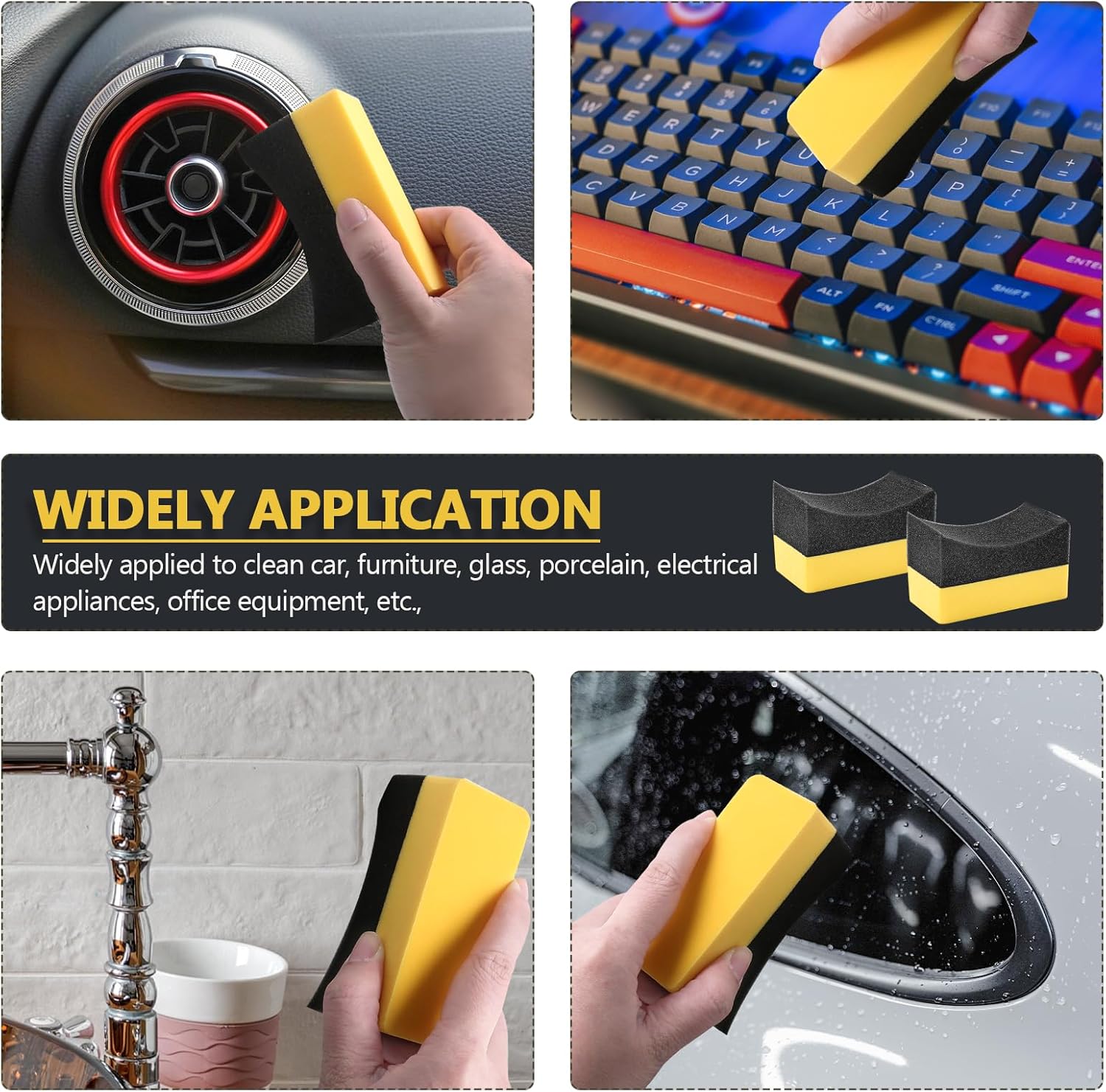 Auto Cleaning Sponge Brush Wax - Wax Applicator Pad review and price
