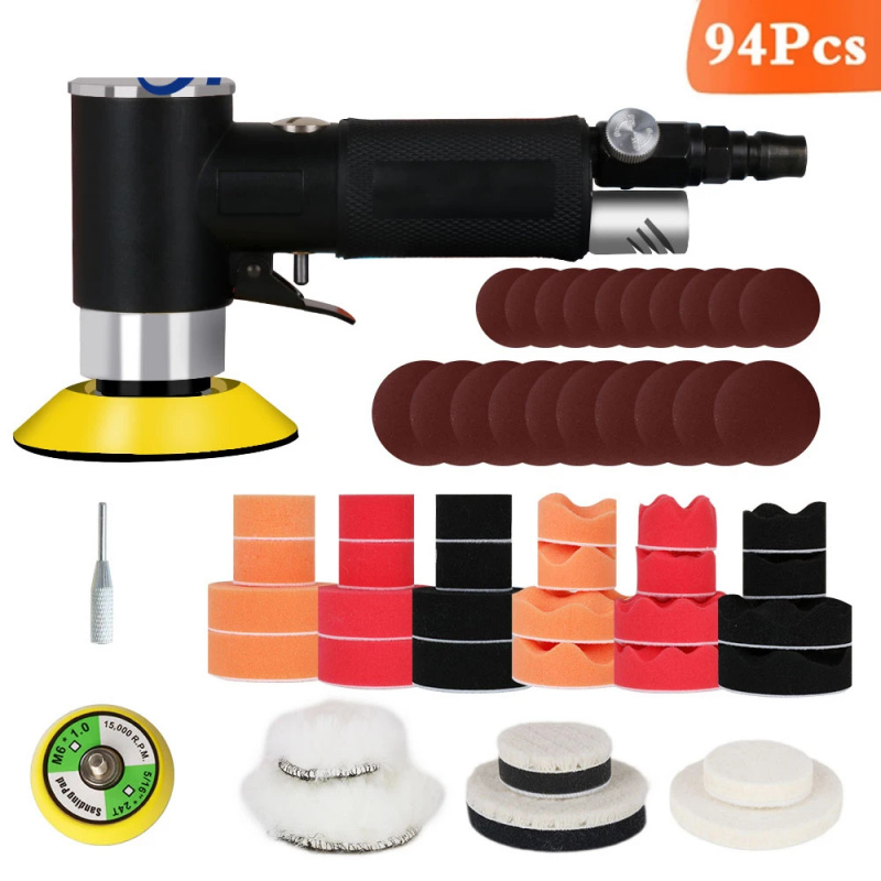 Air Sander Mini Pneumatic Grin - Polish Pad Set Buffer review and price