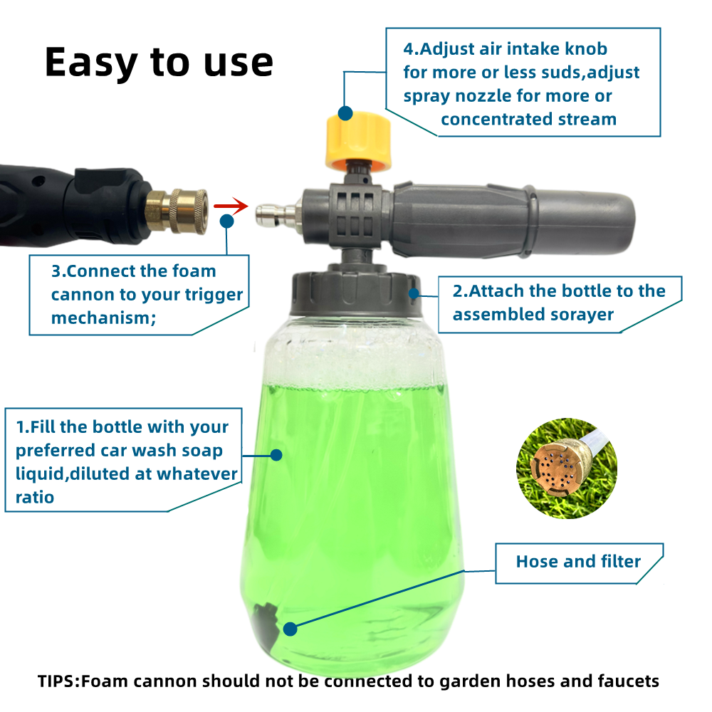 1 PC Black and Yellow Thick ha - Foam Cannon Car Wash review and price