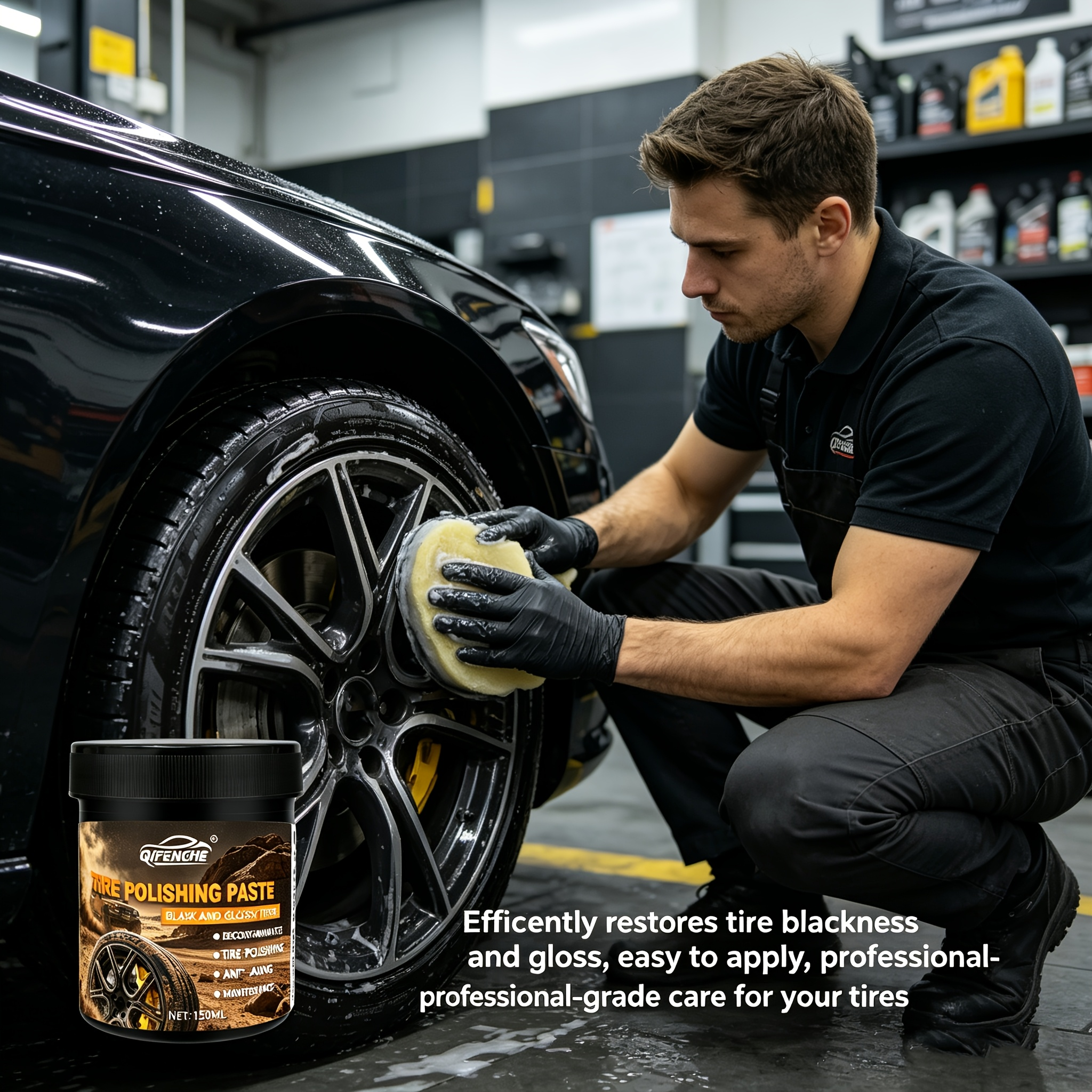 Car Tire Polish Paste Kit - Hi - Wax Applicator Pad review and price