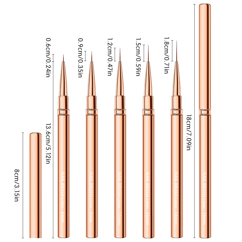 1/3/5pcs Nail Art Liner Brushe - Detailing Brush Set review and price