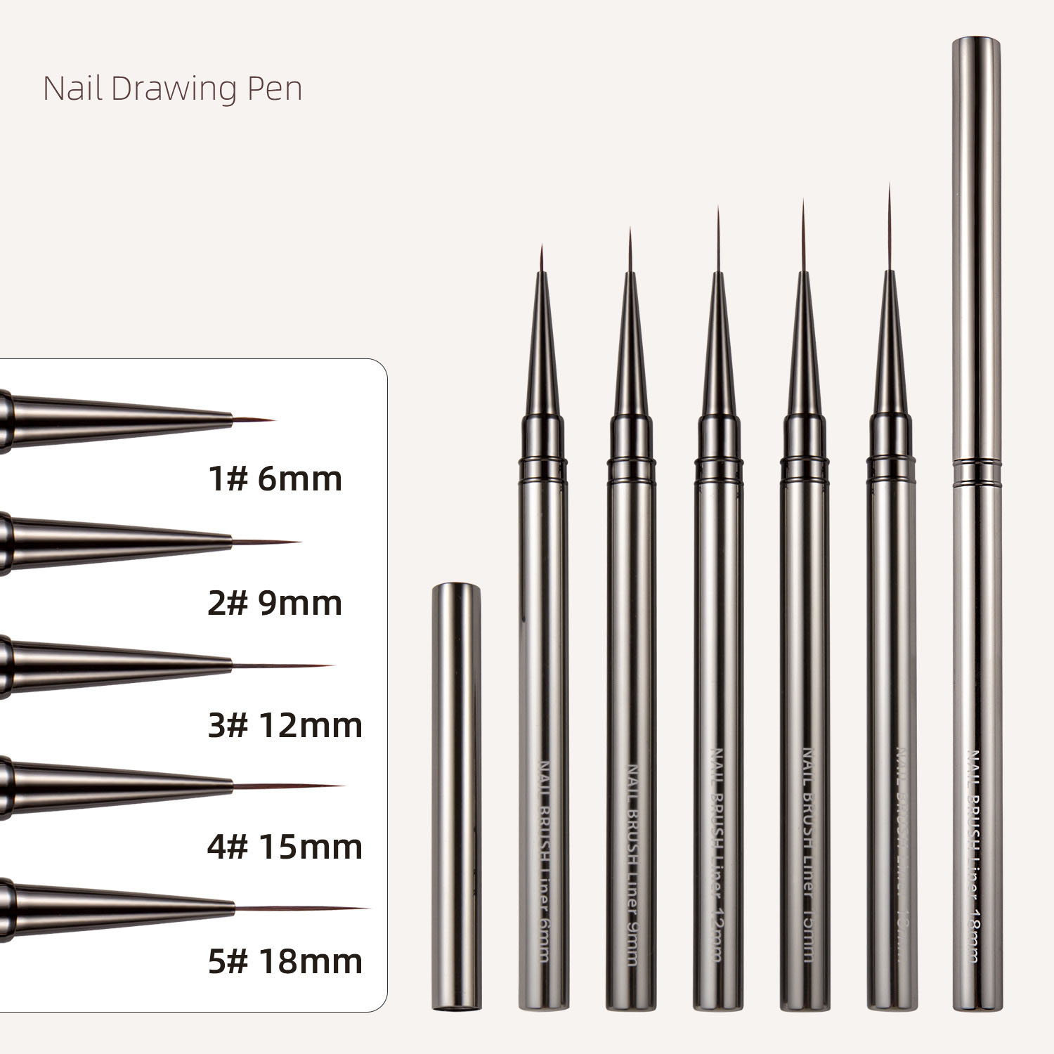 1/3/5pcs Nail Art Liner Brushe - Detailing Brush Set review and price