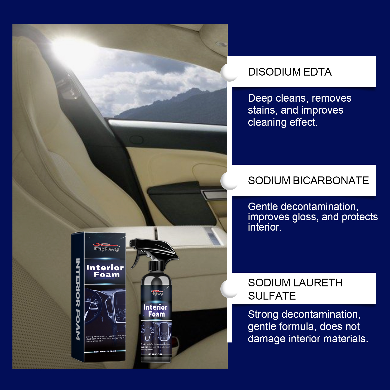 Multi-purpose Car Interior Foa - Seat Cleaner Fabric review and price