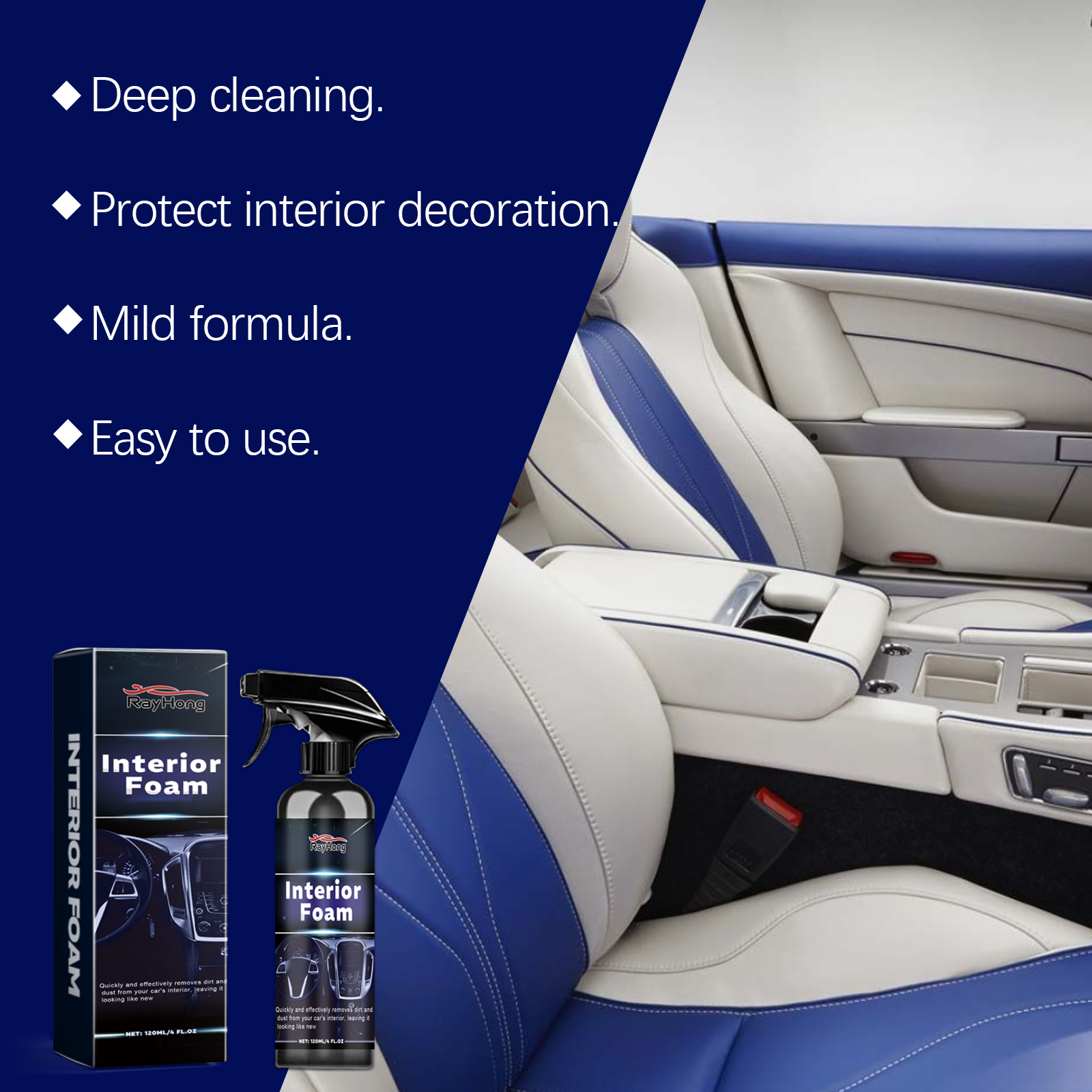 Multi-purpose Car Interior Foa - Seat Cleaner Fabric review and price