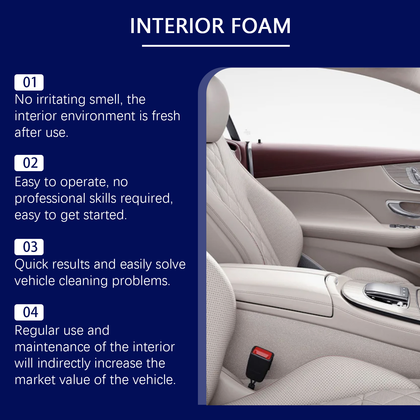 Multi-purpose Car Interior Foa - Seat Cleaner Fabric review and price
