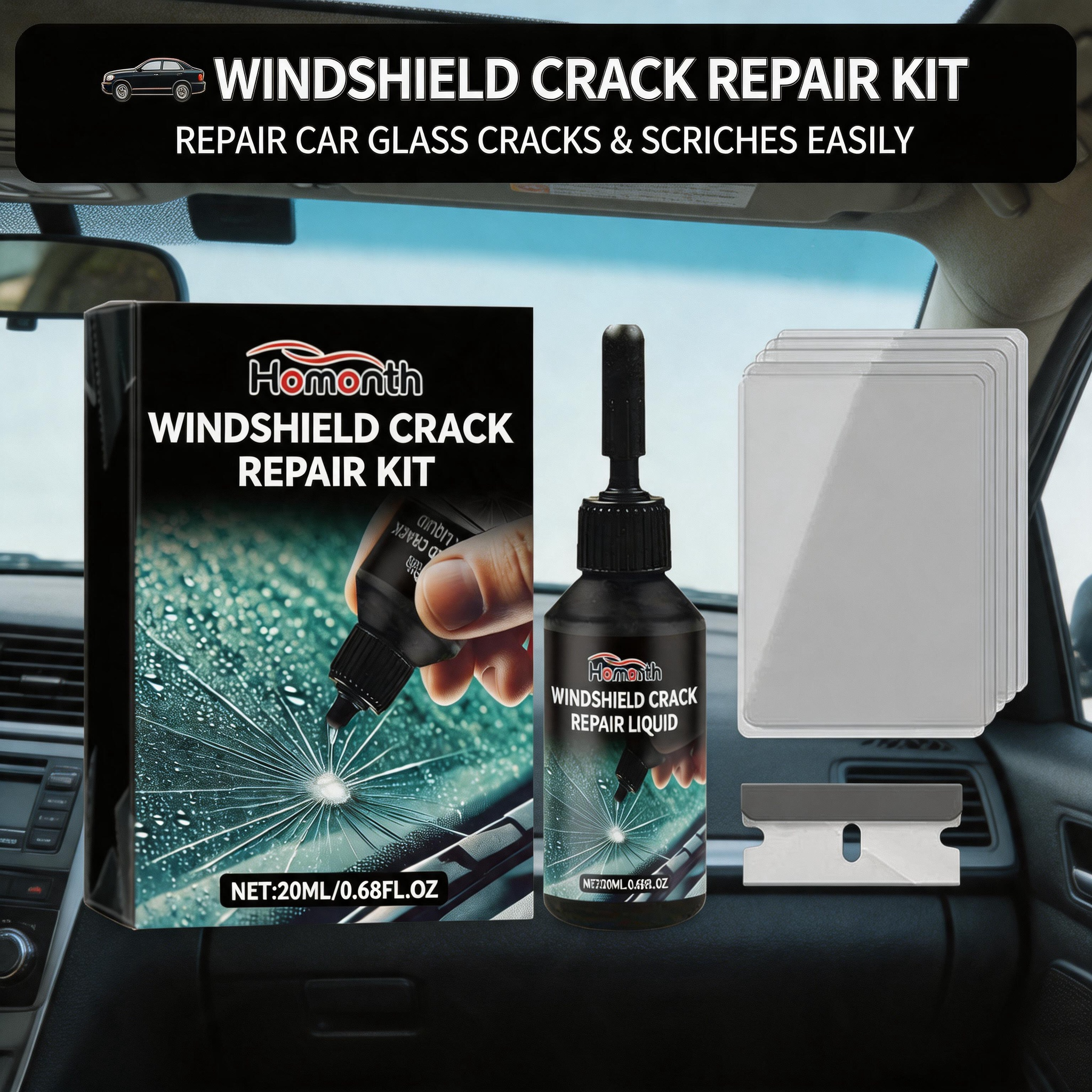 Car Glass Care Kit, Profession - Glass Cleaner Streak review and price