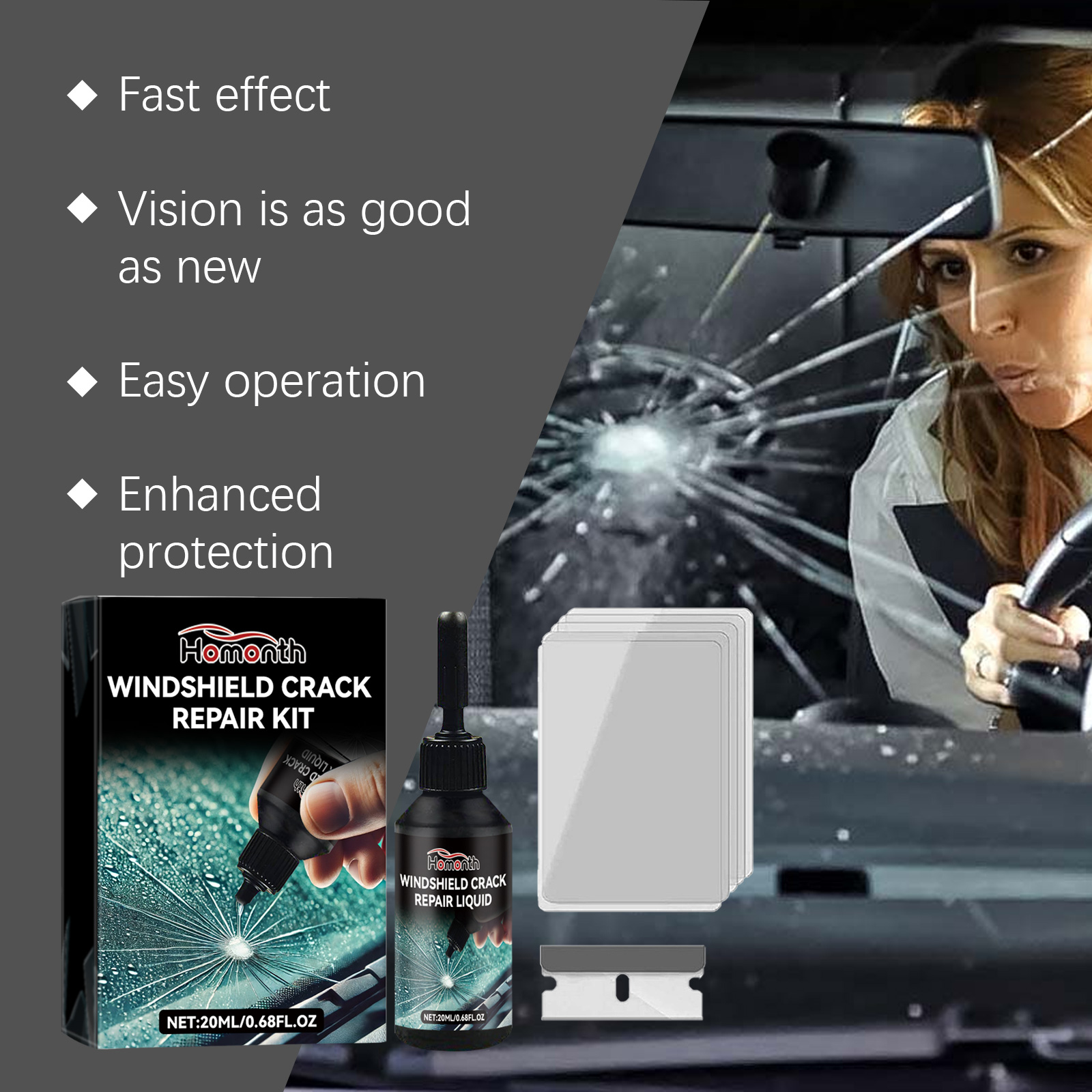 Car Glass Care Kit, Profession - Glass Cleaner Streak review and price