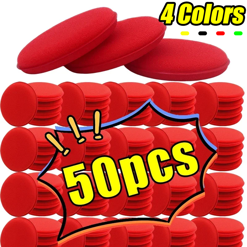 50pcs Round Car Ultra Soft Foa - Wax Applicator Pad review and price
