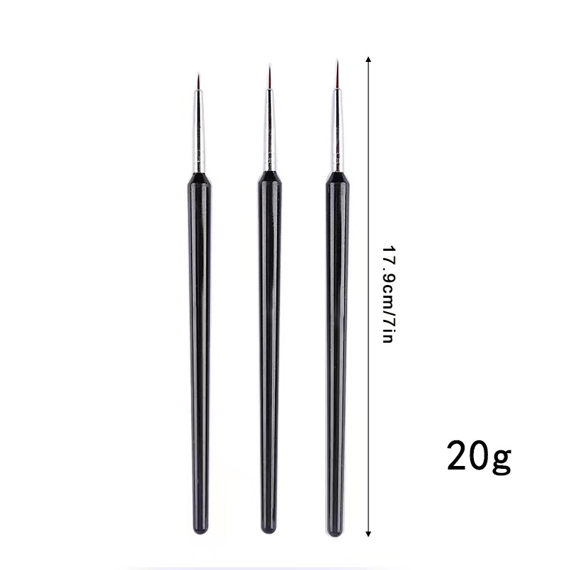 3Pcs Ultra-fine Nail Art Liner - Detailing Brush Set review and price