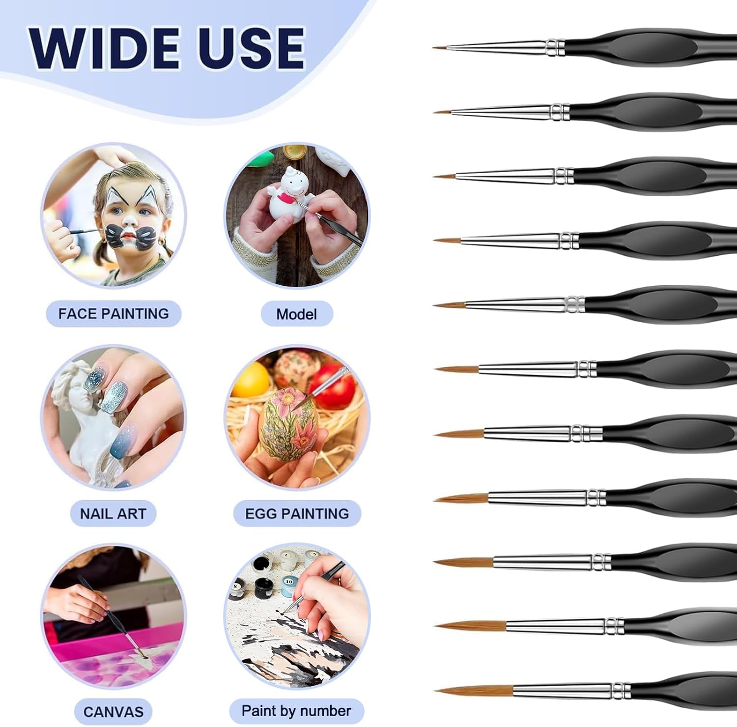 11 Pcs Detail Paint Brushes Se - Detailing Brush Set review and price