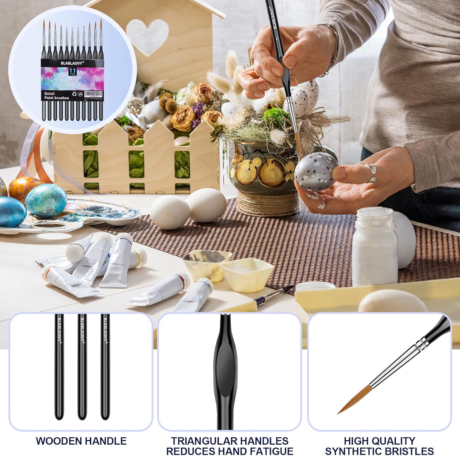 11 Pcs Detail Paint Brushes Se - Detailing Brush Set review and price