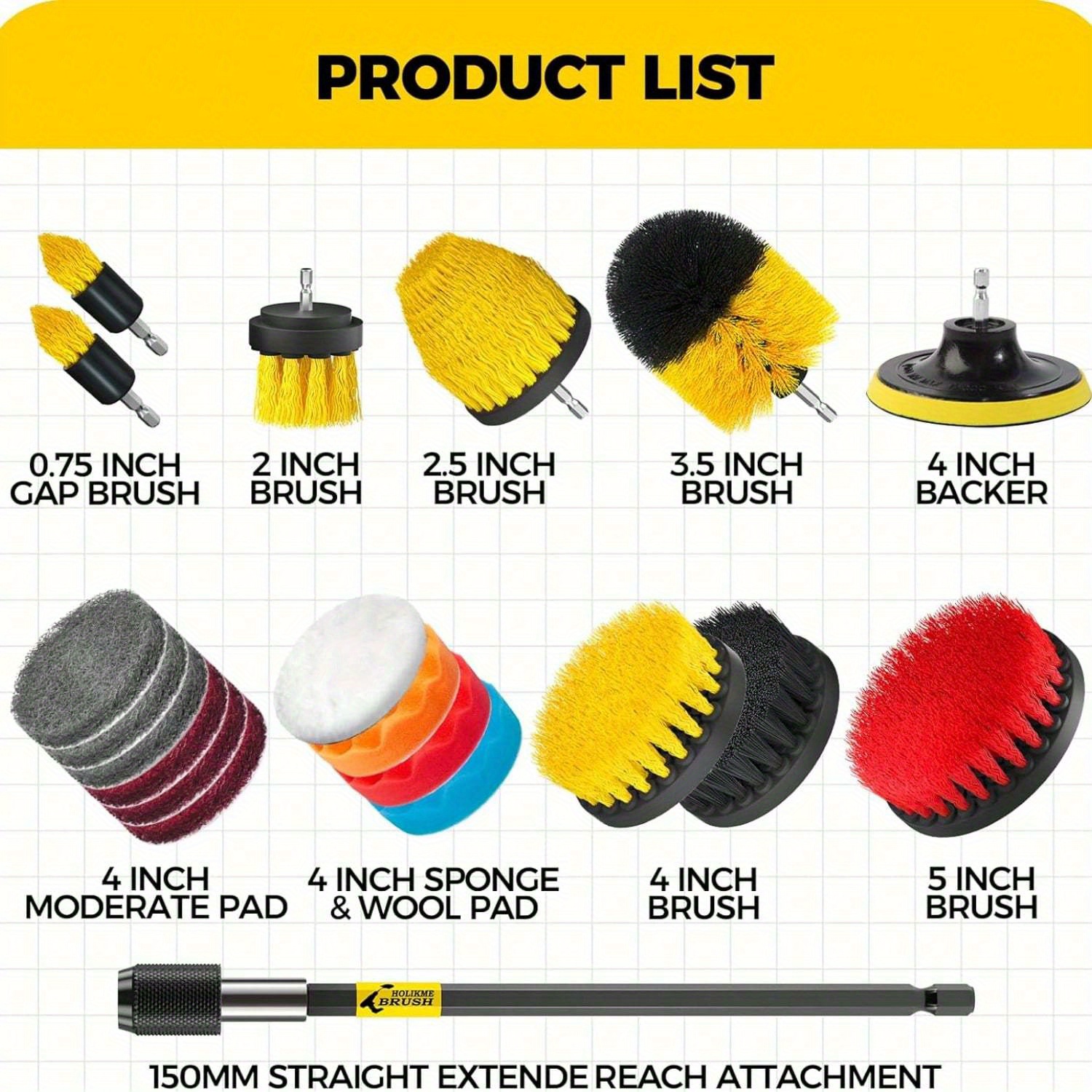 20Pack Drill Brush Attachments - Car Cleaning Brush review and price