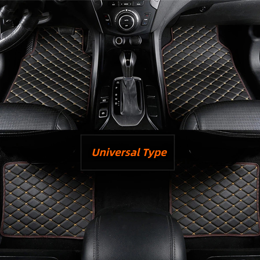 4pcs PU Leather Black Car Floo - Leather Cleaner Interior review and price