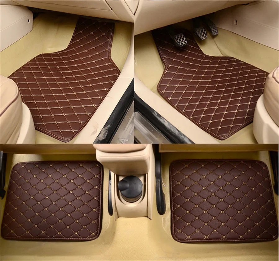 4pcs PU Leather Black Car Floo - Leather Cleaner Interior review and price