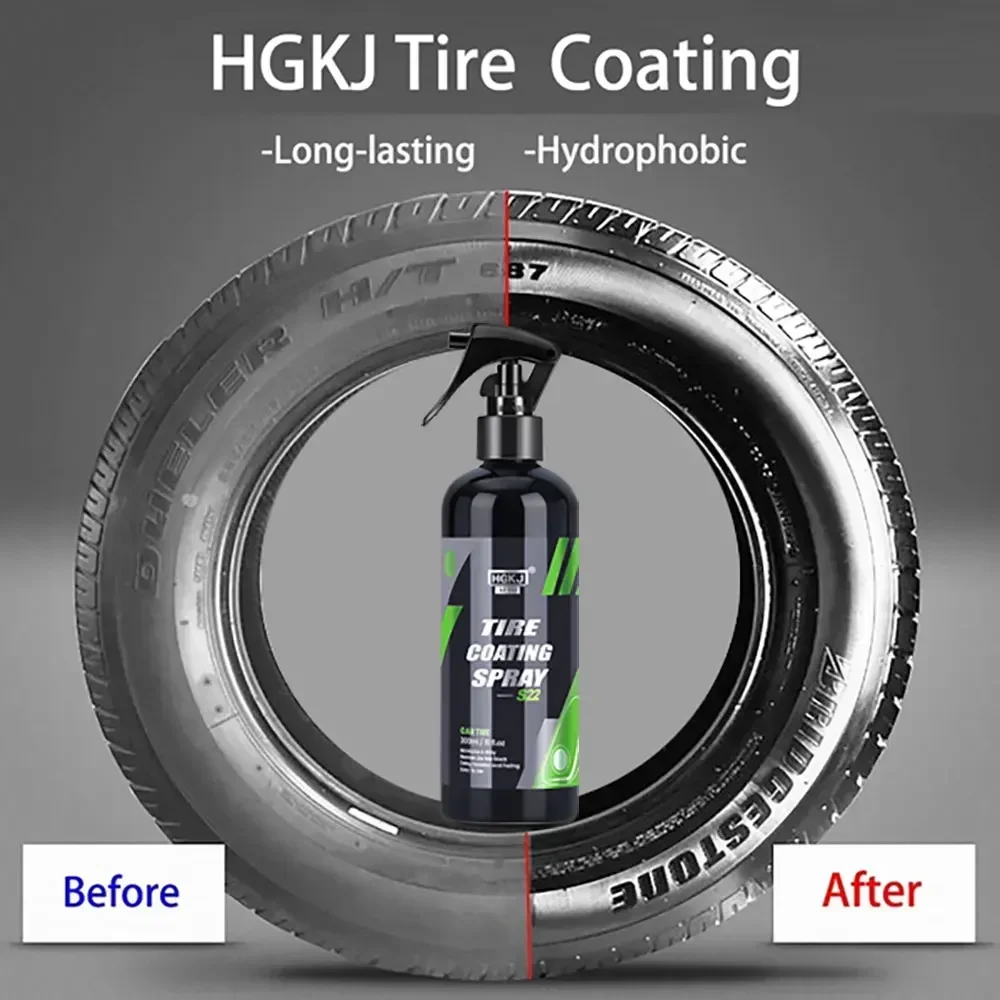 HGKJ S22 Car Tire Gloss Spray, - Tire Shine Spray Sealant review and price