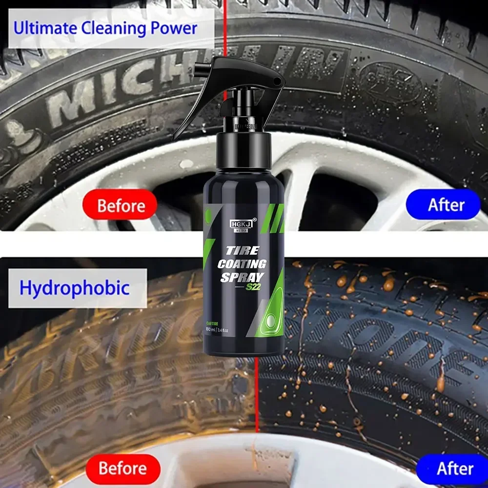 HGKJ S22 Car Tire Gloss Spray, - Tire Shine Spray Sealant review and price