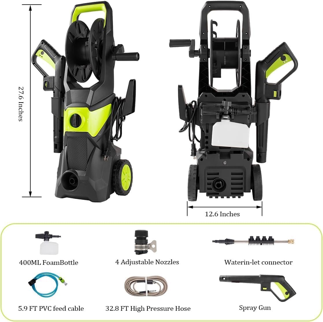 4000PSI Electric Pressure Wash - Pressure Washer Foam Gun review and price